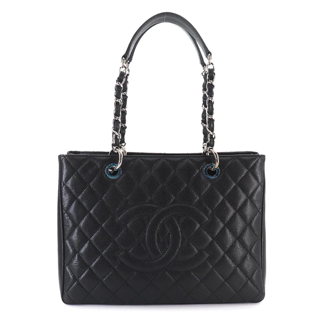 CHANEL MATELASSE GRAND SHOPPING TOTE BAG: CHANEL Matelasse Grand Shopping Tote Bag Brand: CHANEL Type/Style: Tote Bag Material: Leather Color: Black Size: W 13.19 inch, H 9.65 inch, D 5.12 inch Accessories: None Accessories Notice