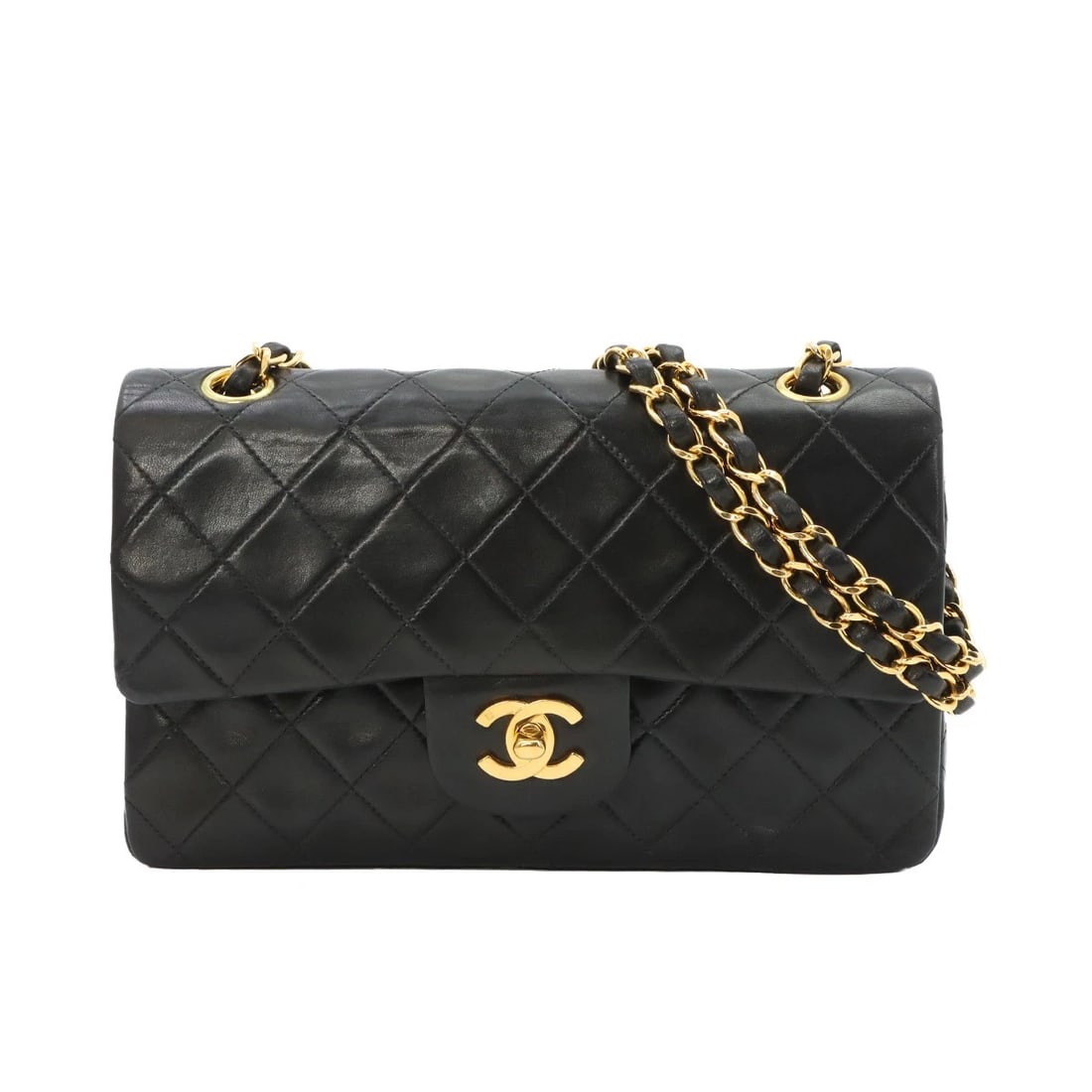 CHANEL MATELASSE 23 CHAIN SHOULDER BAG LEATHER BLACK: CHANEL Matelasse 23 Chain Shoulder Bag Leather Black Brand: CHANEL Type/Style: Shoulder Bag Material: Leather Color: Black Size: W 9.06 inch, H 5.51 inch, D 2.56 inch Accessories: None Acc