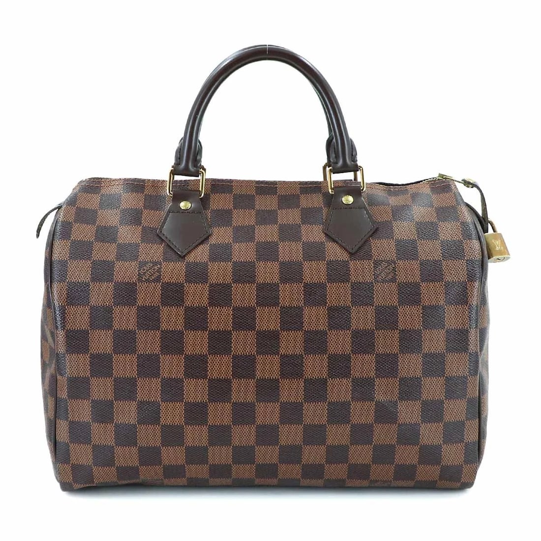 LOUIS VUITTON DAMIER SPEEDY 30 HAND BAG EBENE: LOUIS VUITTON Damier Speedy 30 Hand Bag Ebene Brand: LOUIS VUITTON Type/Style: Hand Bag Material: Damier Canvas Color: Ebene Size: W 12.01 inch, H 8.66 inch, D 7.09 inch Accessories: None