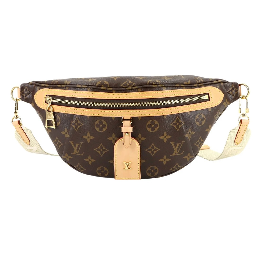 LOUIS VUITTON MONOGRAM HIGH RISE BODY BAG: LOUIS VUITTON Monogram High Rise Body Bag Brand: LOUIS VUITTON Type/Style: Body Bag Material: Monogram Canvas Color: Monogram Size: W 14.96 inch, H 7.09 inch, D 3.15 inch Accessories: None