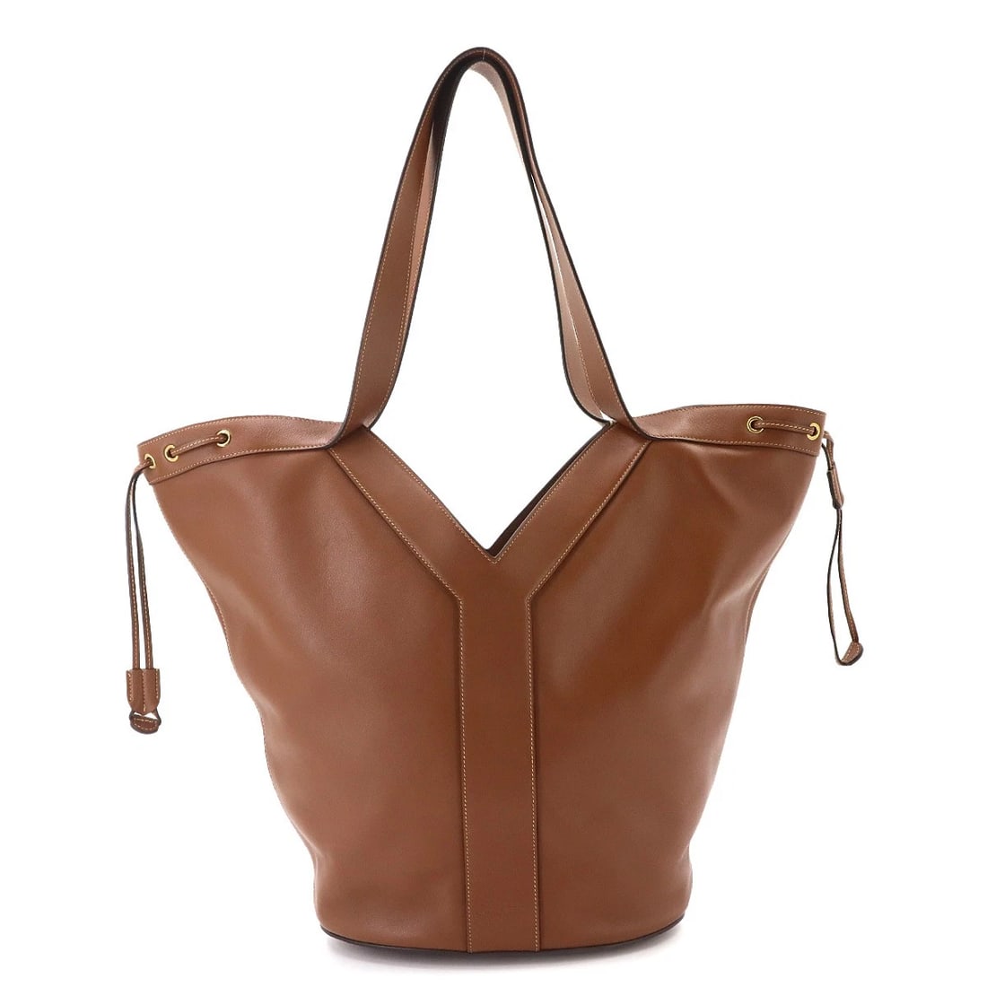 SAINT LAURENT Y HOBO TOTE BAG LEATHER BROWN: SAINT LAURENT Y Hobo Tote Bag Leather Brown Brand: SAINT LAURENT Type/Style: Tote Bag Material: Leather Color: Brown Size: W 9.84 inch, H 13.78 inch, D 5.91 inch Accessories: None Accessor