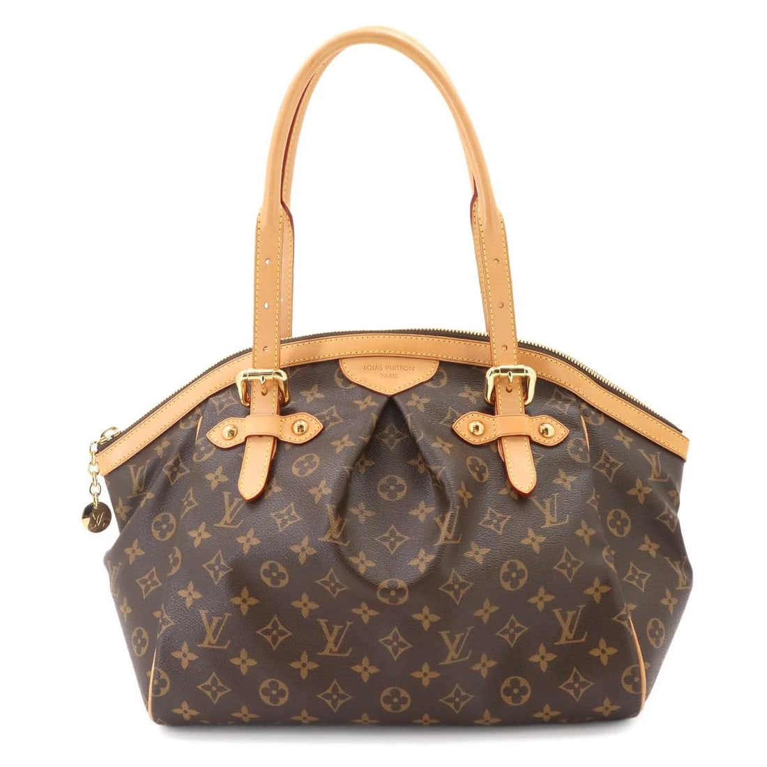 LOUIS VUITTON MONOGRAM TIVOLI GM TOTE BAG BROWN: LOUIS VUITTON Monogram Tivoli GM Tote Bag Brown Brand: LOUIS VUITTON Type/Style: Tote Bag Material: Monogram Canvas Color: Monogram Size: W 12.99 inch, H 10.63 inch, D 7.48 inch Accessories: None