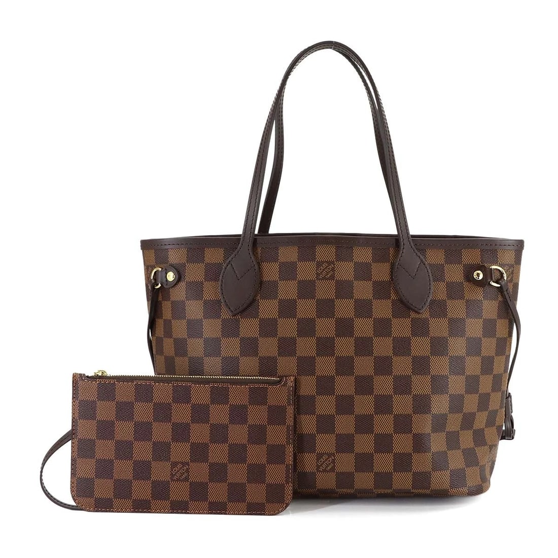 LOUIS VUITTON DAMIER NEVERFULL PM TOTE BAG: LOUIS VUITTON Damier Neverfull PM Tote Bag Brand: LOUIS VUITTON Type/Style: Tote Bag Material: Damier Canvas Color: Ebene Size: W 11.22 inch, H 8.66 inch, D 4.92 inch Accessories: None Acc