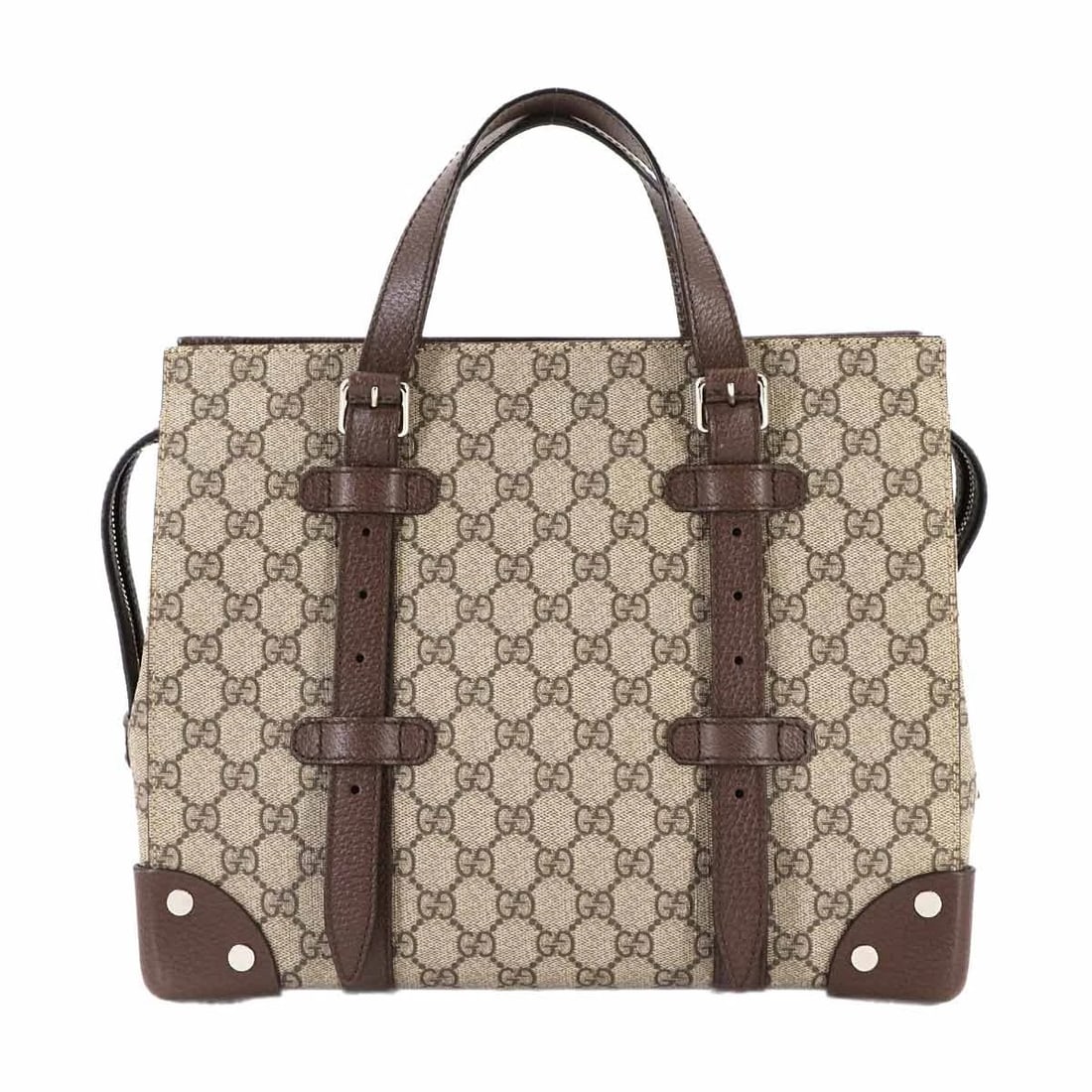 GUCCI GG SUPREME TOTE BAG BEIGE BROWN LEATHER: GUCCI GG Supreme Tote Bag Beige Brown Leather Brand: GUCCI Type/Style: Tote Bag Material: GG Supreme Canvas , Leather Color: Beige , Brown Size: W 12.40 inch, H 10.04 inch, D 5.51 inch Accessories
