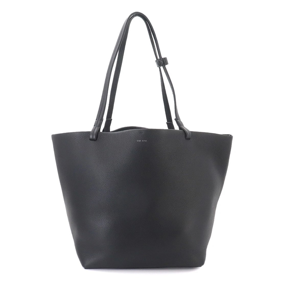 THE ROW PARK TOTE THREE TOTE BAG LEATHER BLACK: THE ROW Park Tote Three Tote Bag Leather Black Brand: THE ROW Type/Style: Tote Bag Material: Leather Color: Black Size: W 9.65 inch, H 11.42 inch, D 9.65 inch Accessories: None Accessories