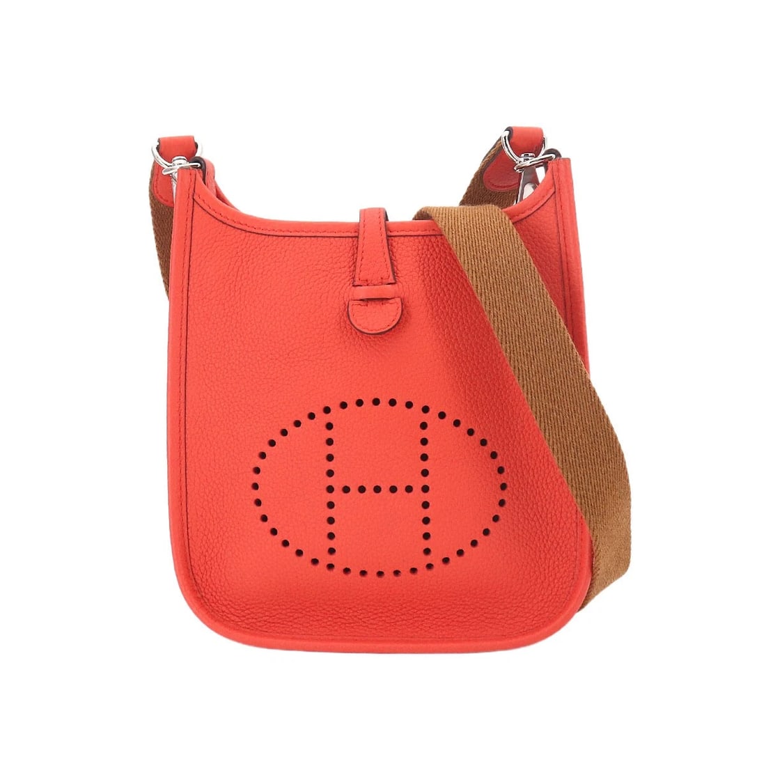 HERMES EVELYNE AMAZONE TPM SHOULDER BAG TAURILLON: HERMES Evelyne Amazone TPM Shoulder Bag Taurillon Brand: HERMES Type/Style: Shoulder Bag Material: Taurillon Maurice Color: Capucine Size: W 6.69 inch, H 7.48 inch, D 2.17 inch Accessories: None <
