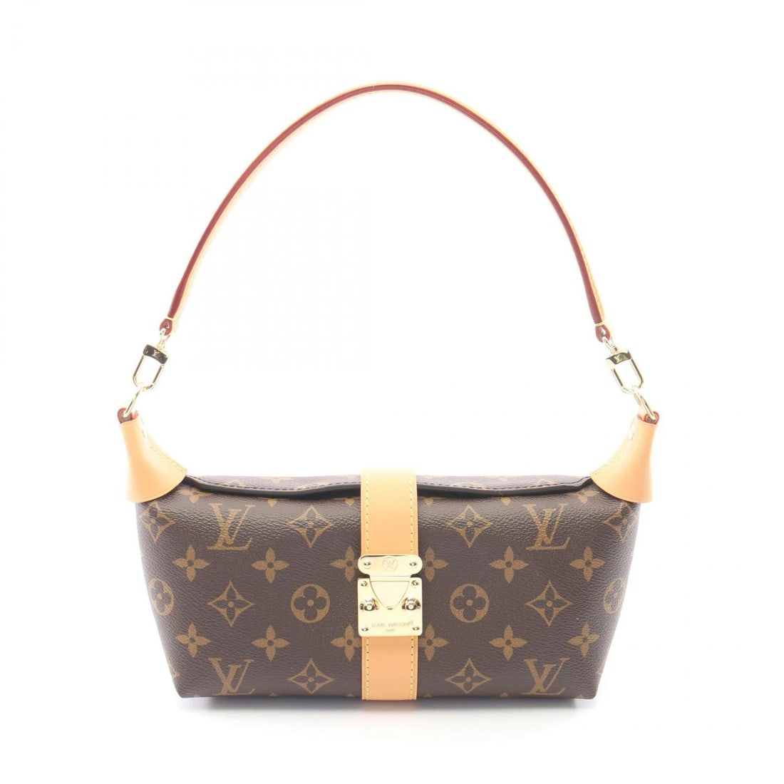 LOUIS VUITTON POCHETTE MIA SHOULDER HANDBAG MONOGRAM: LOUIS VUITTON Pochette Mia shoulder Handbag Monogram Brand: LOUIS VUITTON Type/Style: Handbag Material: Monogram ? PVC coated canvas ? leather Color: Brown?ish colors Size: (H:4.3inch x W:8.3inch x D:
