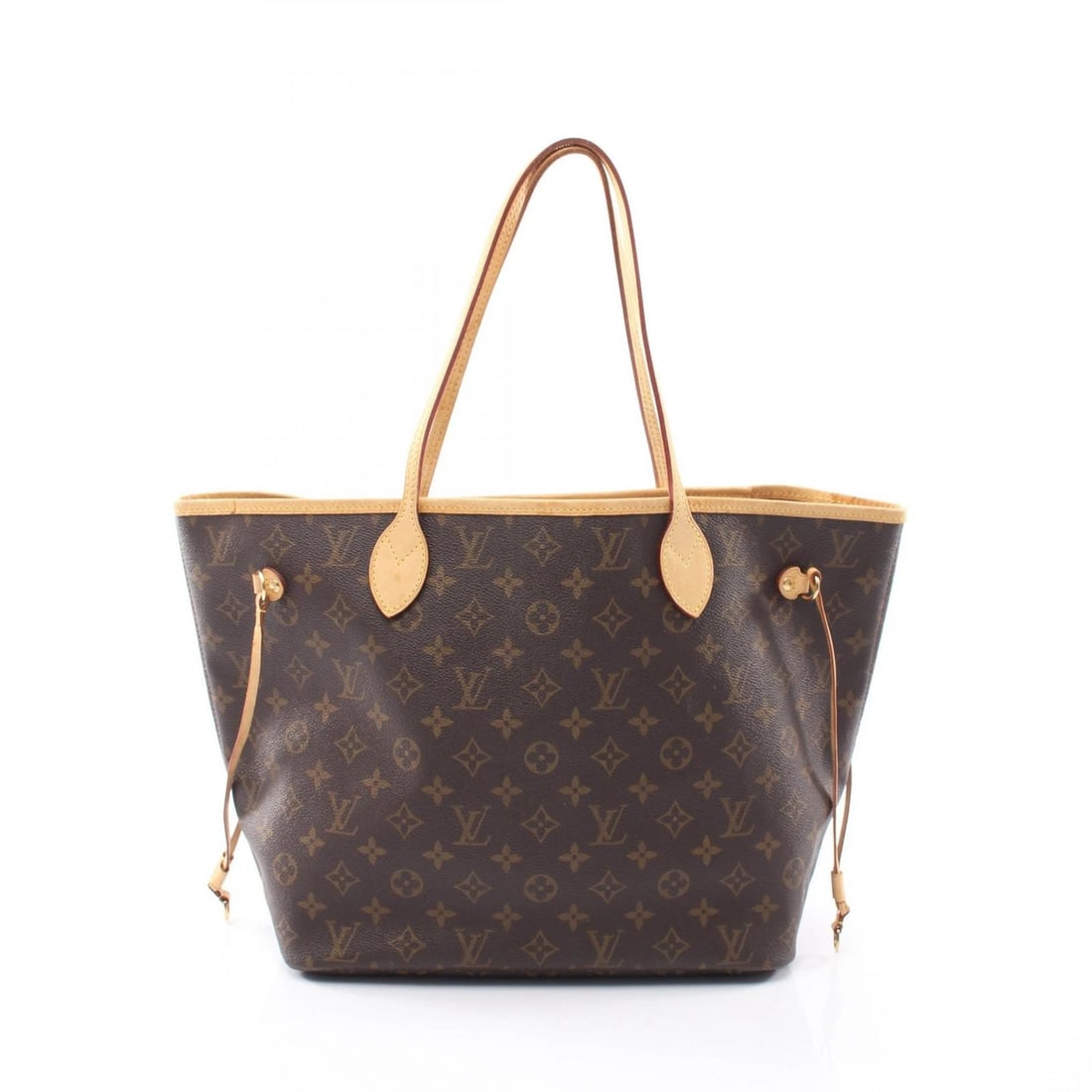 LOUIS VUITTON NEVERFULL MM TOTE SHOULDER BAG MONOGRAM: LOUIS VUITTON Neverfull MM Tote shoulder Bag Monogram Brand: LOUIS VUITTON Type/Style: Tote Bag Material: Monogram ? PVC coated canvas ? leather Color: Brown?ish colors Size: (H:11.4inch x W:12.6inch 