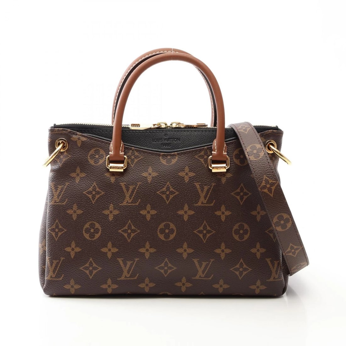 LOUIS VUITTON PALLAS BB SHOULDER CROSSBODY HANDBAG: LOUIS VUITTON Pallas BB Shoulder Crossbody Handbag Brand: LOUIS VUITTON Type/Style: Handbag Material: Monogram ? PVC coated canvas ? leather Color: Black / Brown?ish colors ? Black?ish colors Size: (H