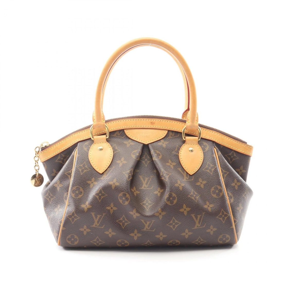 LOUIS VUITTON TIVOLI PM HANDBAG MONOGRAM CANVAS LEATHER: LOUIS VUITTON Tivoli PM Handbag Monogram canvas leather Brand: LOUIS VUITTON Type/Style: Handbag Material: Monogram ? PVC coated canvas ? leather Color: Brown?ish colors Size: (H:8.7inch x W:11.4inch 