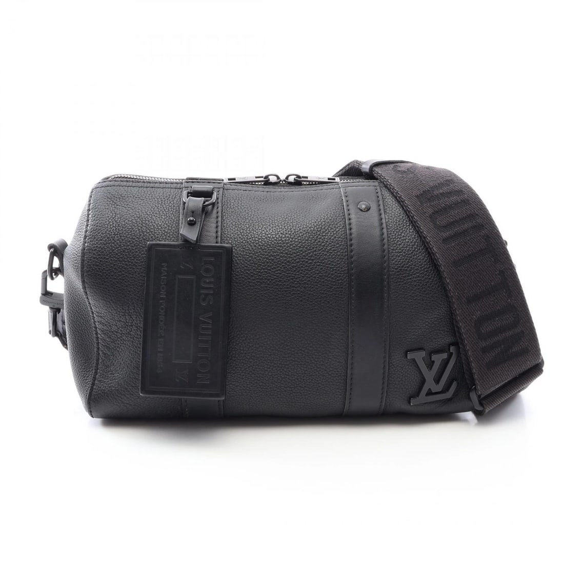 LOUIS VUITTON CITY KEEPALL CROSSBODY SHOULDER BAG: LOUIS VUITTON City Keepall Crossbody Shoulder Bag Brand: LOUIS VUITTON Type/Style: Shoulder Bag Material: leather Color: Black?ish colors Size: H:6.7inch x W:10.6inch x D:4.7inch Accessories: None