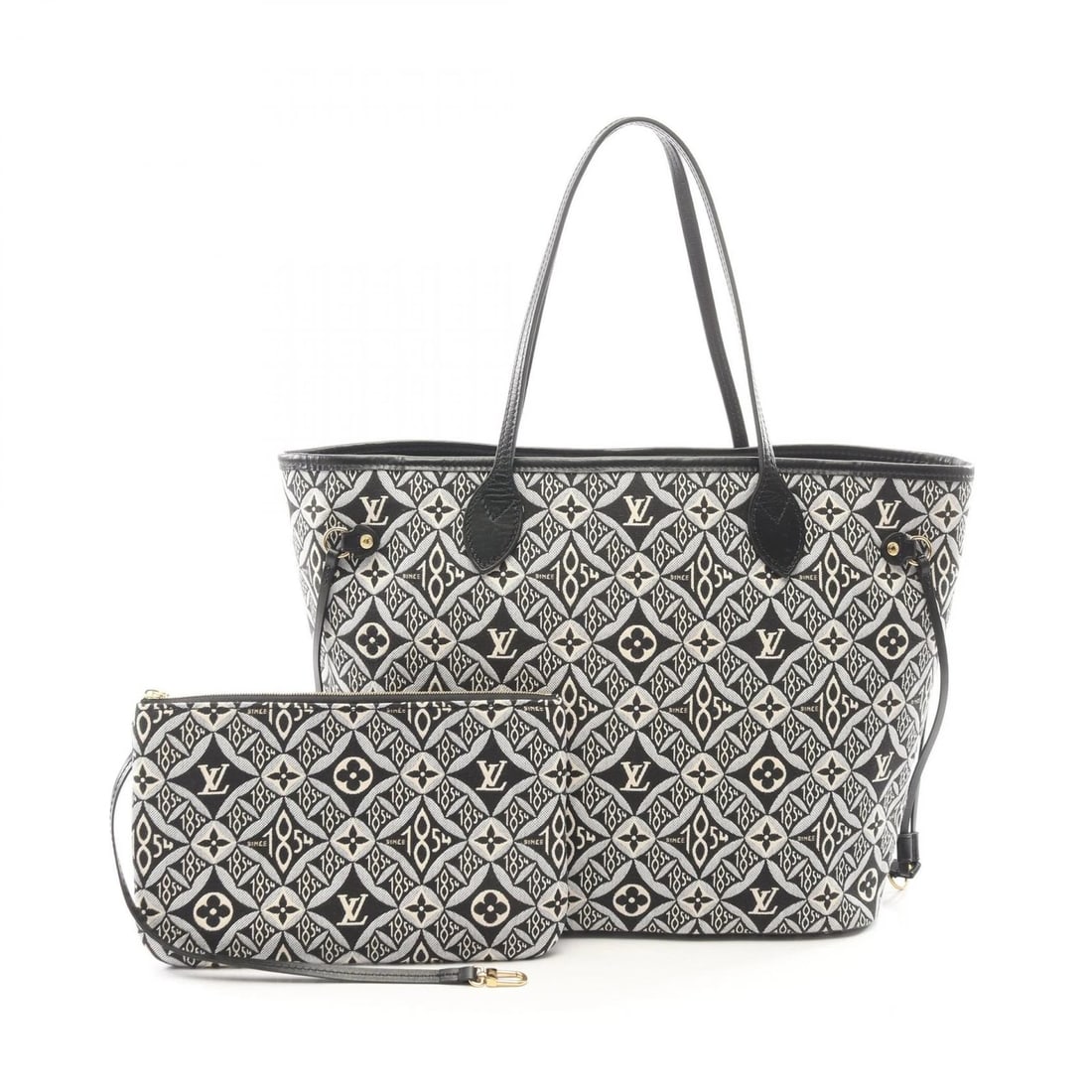 LOUIS VUITTON NEVERFULL MM SHOULDER TOTE BAG: LOUIS VUITTON Neverfull MM Shoulder Tote Bag Brand: LOUIS VUITTON Type/Style: Tote Bag Material: Monogram / Jacquard ? canvas ? leather Color: Black?ish colors ? Beige?ish colors ? Gray?ish colors Siz