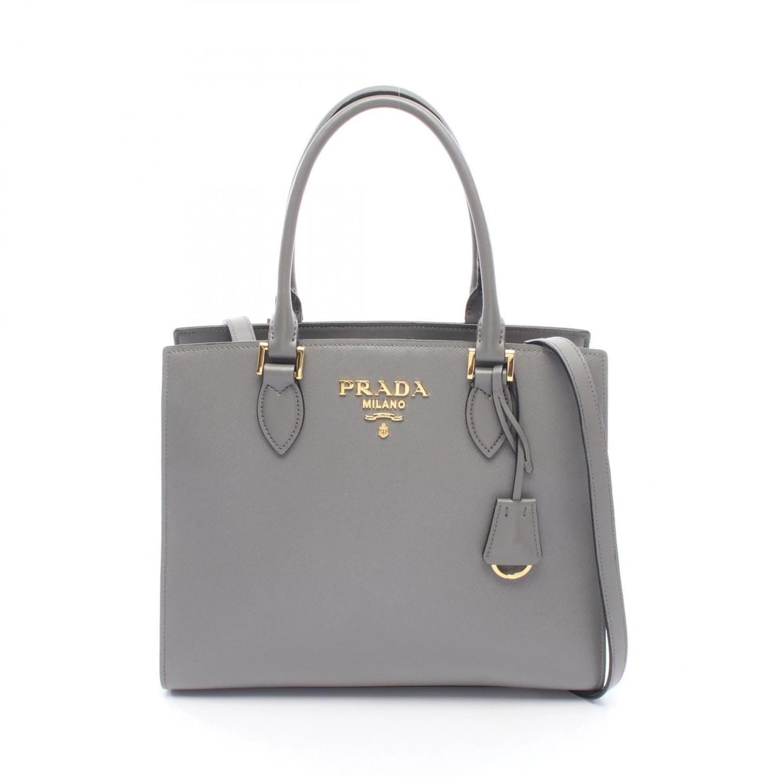 PRADA SHOULDER CROSSBODY TOTE BAG LEATHER GRAY: PRADA Shoulder crossbody Tote Bag leather Gray Brand: PRADA Type/Style: Tote Bag Material: leather Color: Gray?ish colors Size: (H:9.8inch x W:11.8inch x D:4.7inch) Accessories: None Acces