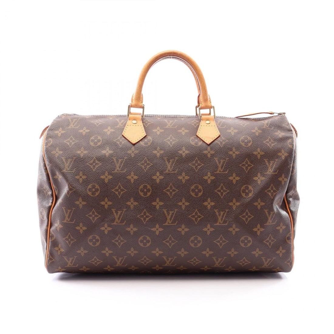 LOUIS VUITTON SPEEDY 40 HANDBAG MONOGRAM CANVAS LEATHER: LOUIS VUITTON Speedy 40 Handbag Monogram canvas leather Brand: LOUIS VUITTON Type/Style: Handbag Material: Monogram ? PVC coated canvas ? leather Color: Brown?ish colors Size: (H:9.8inch x W:15.7inch 