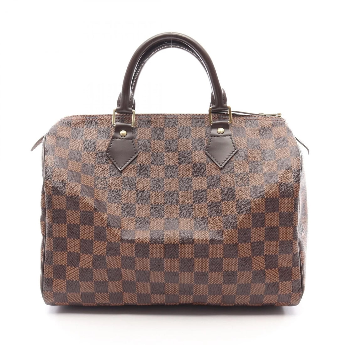 LOUIS VUITTON SPEEDY 30 HANDBAG DAMIER EBENE CANVAS: LOUIS VUITTON Speedy 30 Handbag Damier Ebene canvas Brand: LOUIS VUITTON Type/Style: Handbag Material: Damier ? PVC coated canvas ? leather Color: Ebene / Brown?ish colors Size: (H:8.7inch x
