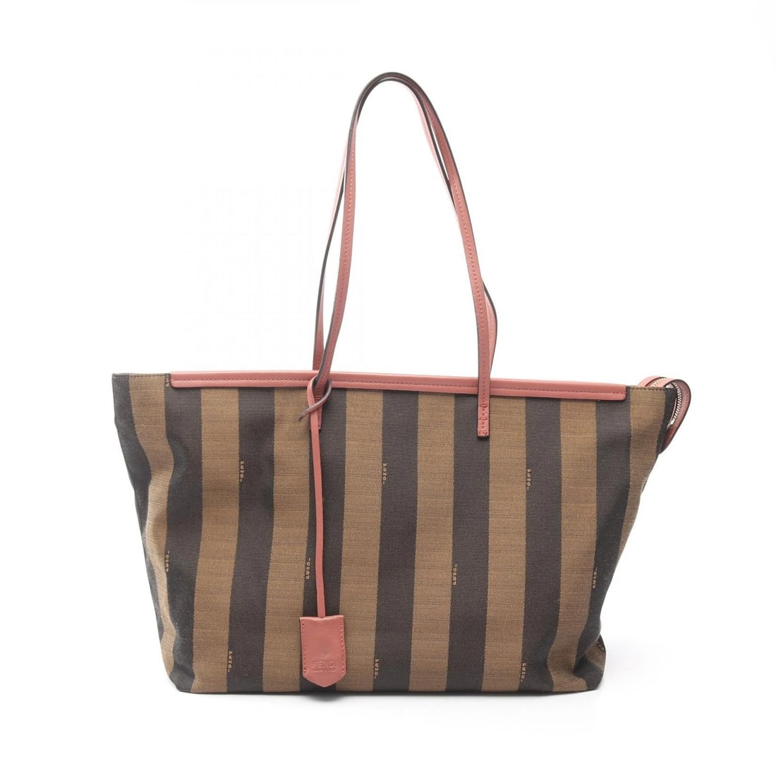 FENDI PECAN TOTE BAG CANVAS LEATHER BROWN: FENDI Pecan Tote Bag canvas leather Brown Brand: FENDI Type/Style: Tote Bag Material: canvas ? leather Color: Brown?ish colors Size: (H:10.6inch x W:13.8inch x D:5.5inch) Accessories: None