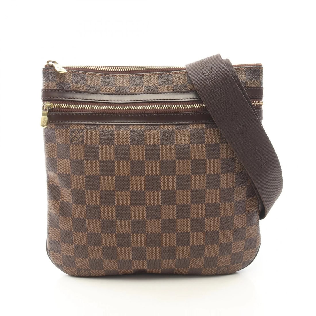 LOUIS VUITTON POCHETTE BOSPHORE SHOULDER CROSSBODY BAG: LOUIS VUITTON Pochette Bosphore Shoulder Crossbody Bag Brand: LOUIS VUITTON Type/Style: Shoulder Bag Material: Damier ? PVC coated canvas ? leather Color: Ebene / Brown?ish colors Size: (H:9.8inch x W