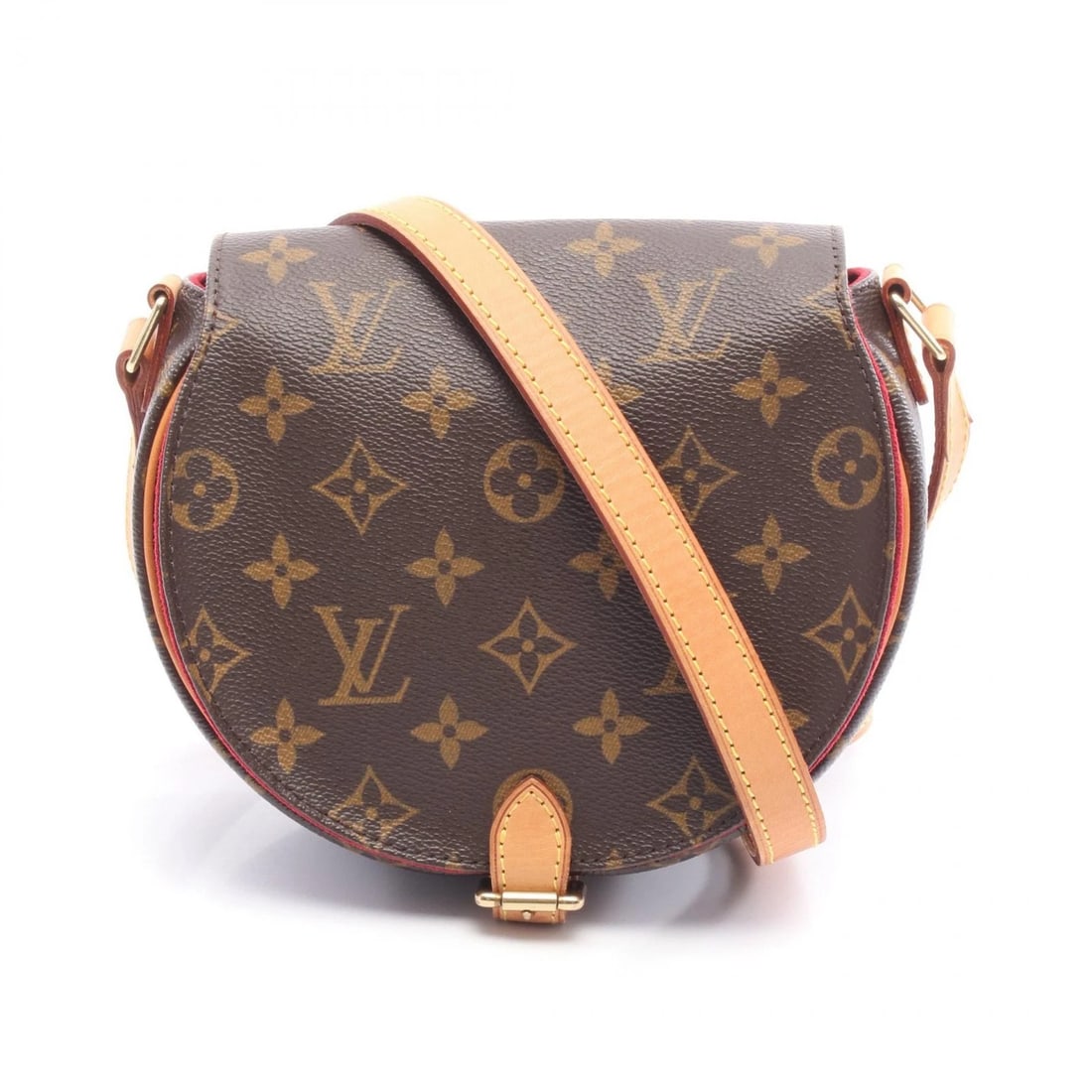 LOUIS VUITTON TAMBOURIN SHOULDER CROSSBODY BAG: LOUIS VUITTON Tambourin Shoulder Crossbody Bag Brand: LOUIS VUITTON Type/Style: Shoulder Bag Material: Monogram ? PVC coated canvas ? leather Color: Brown?ish colors Size: (H:6.3inch x W:7.1inch x D:3