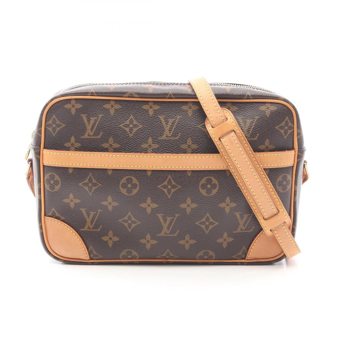 LOUIS VUITTON TROCADERO SHOULDER CROSSBODY BAG: LOUIS VUITTON Trocadero Shoulder Crossbody Bag Brand: LOUIS VUITTON Type/Style: Shoulder Bag Material: PVC coated canvas Color: Brown?ish colors Size: (H:6.9inch x W:10.2inch x D:2.6inch)