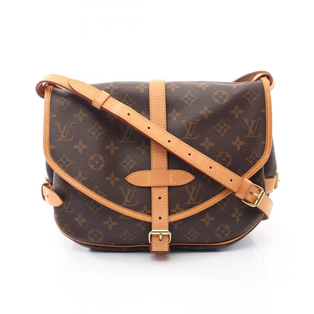 LOUIS VUITTON SAUMUR 30 SHOULDER CROSSBODY BAG: LOUIS VUITTON Saumur 30 Shoulder crossbody Bag Brand: LOUIS VUITTON Type/Style: Shoulder Bag Material: Monogram ? PVC coated canvas ? leather Color: Brown?ish colors Size: (H:8.7inch x W:11.0inch x