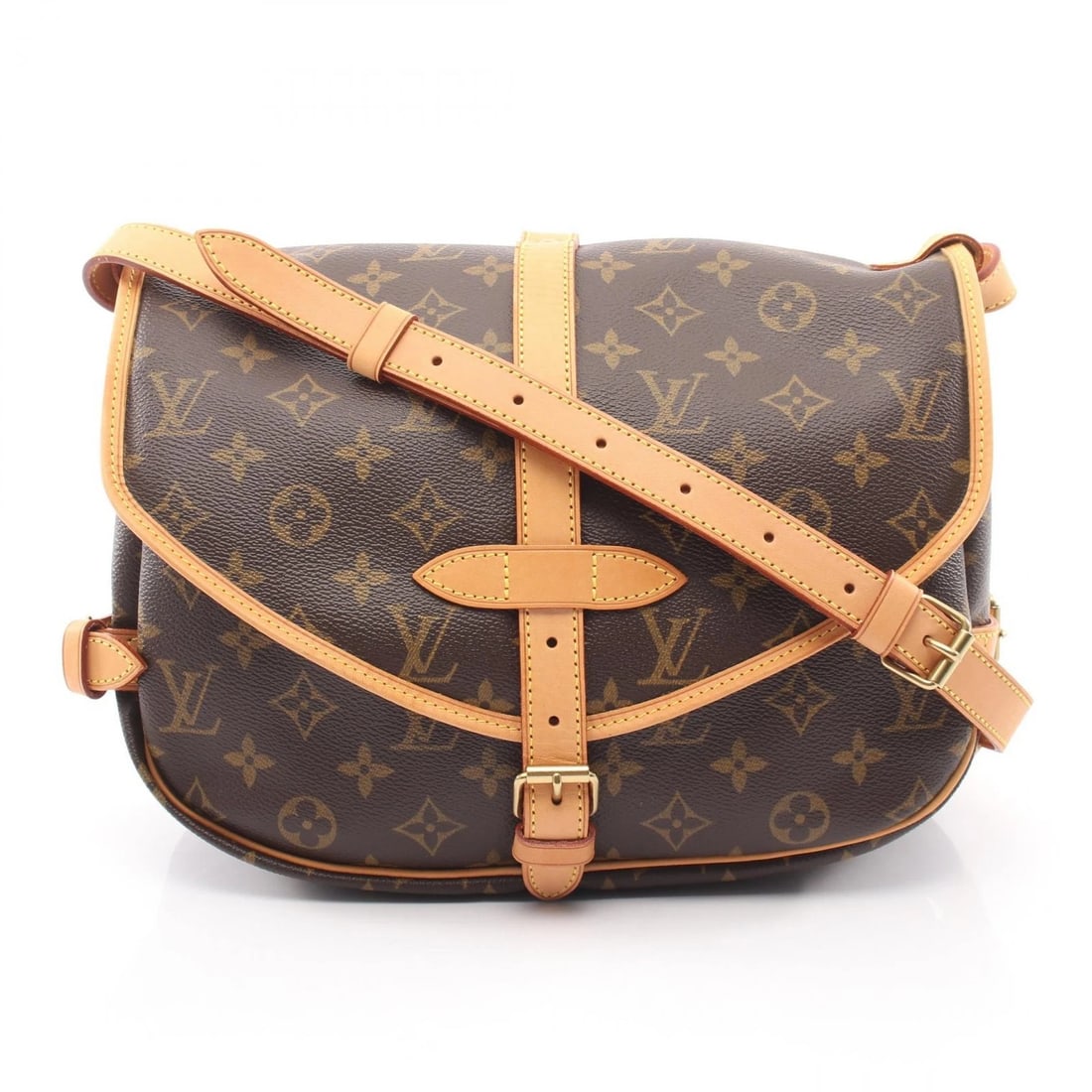 LOUIS VUITTON SAUMUR 30 SHOULDER CROSSBODY BAG: LOUIS VUITTON Saumur 30 Shoulder crossbody Bag Brand: LOUIS VUITTON Type/Style: Shoulder Bag Material: PVC coated canvas Color: Brown Size: (H:8.7inch x W:11.0inch x D:2.4inch) Accessories: None <