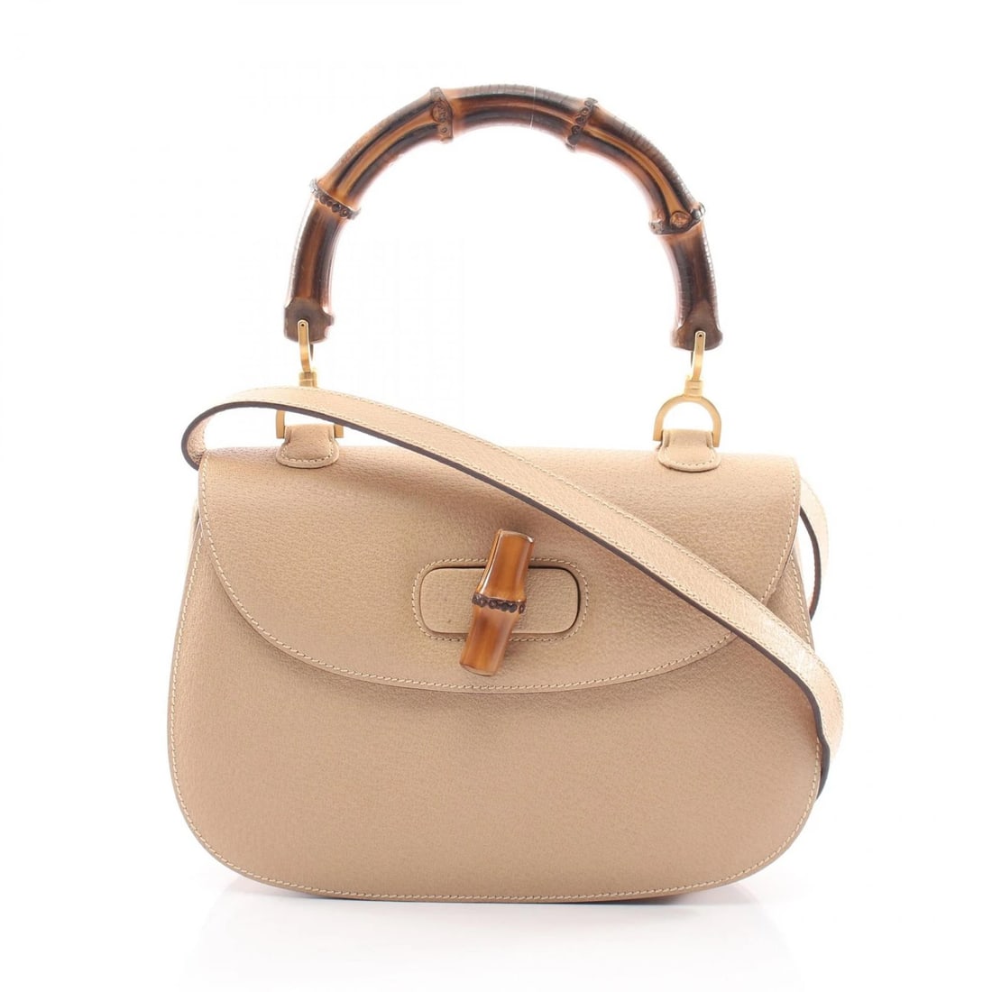 GUCCI OLD GUCCI BAMBOO 2WAY HANDBAG: GUCCI Old Gucci Bamboo 2WAY Handbag Brand: GUCCI Type/Style: Handbag Material: leather Color: Beige?ish colors Size: (H:7.1inch x W:10.4inch x D:3.0inch) Accessories: None Accessories Noti