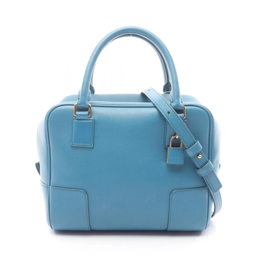 LOEWE AMAZONA SHOULDER CROSSBODY HANDBAG LEATHER: LOEWE Amazona Shoulder crossbody Handbag leather Brand: LOEWE Type/Style: Handbag Material: leather Color: Blue?ish colors Size: (H:6.7inch x W:8.3inch x D:4.1inch) Accessories: None Acces