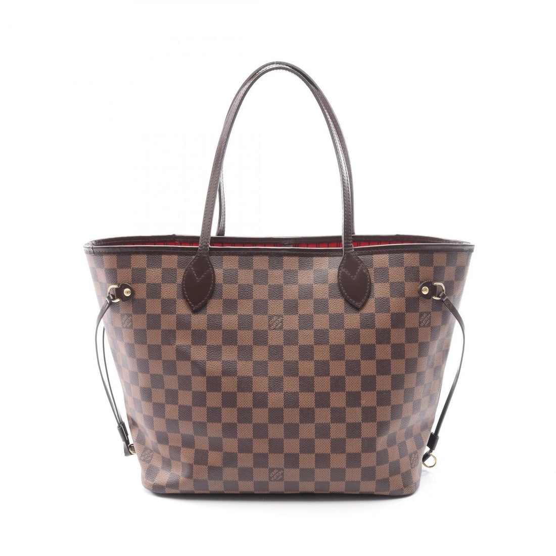 LOUIS VUITTON NEVERFULL MM TOTE SHOULDER BAG: LOUIS VUITTON Neverfull MM Tote shoulder Bag Brand: LOUIS VUITTON Type/Style: Tote Bag Material: Damier ? PVC coated canvas ? leather Color: Ebene / Brown?ish colors Size: (H:11.4inch x W:12.6inch x D