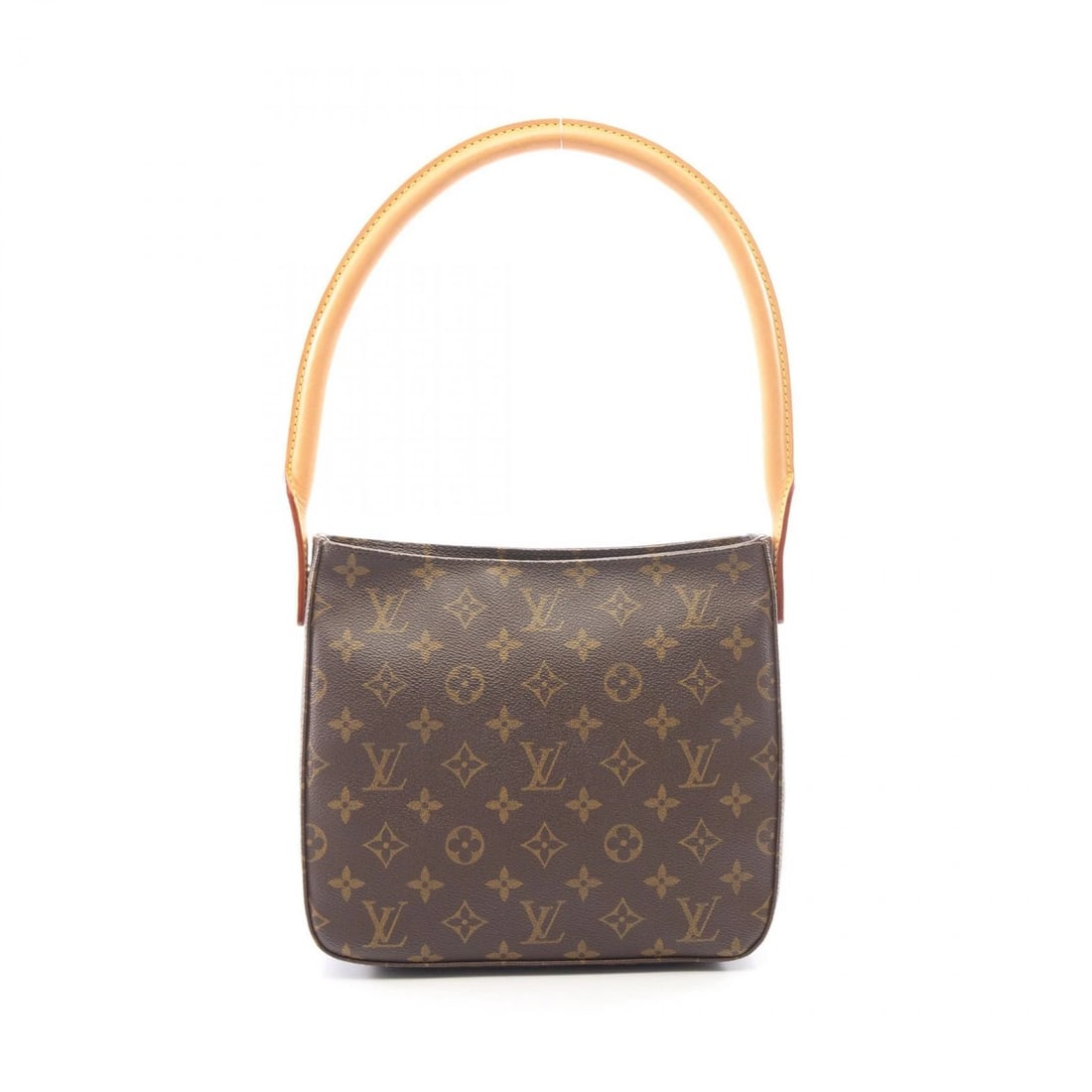LOUIS VUITTON LOOPING MM SHOULDER BAG MONOGRAM: LOUIS VUITTON Looping MM Shoulder Bag Monogram Brand: LOUIS VUITTON Type/Style: Shoulder Bag Material: Monogram ? PVC coated canvas ? leather Color: Brown?ish colors Size: (H:8.3inch x W:9.4inch x D:3