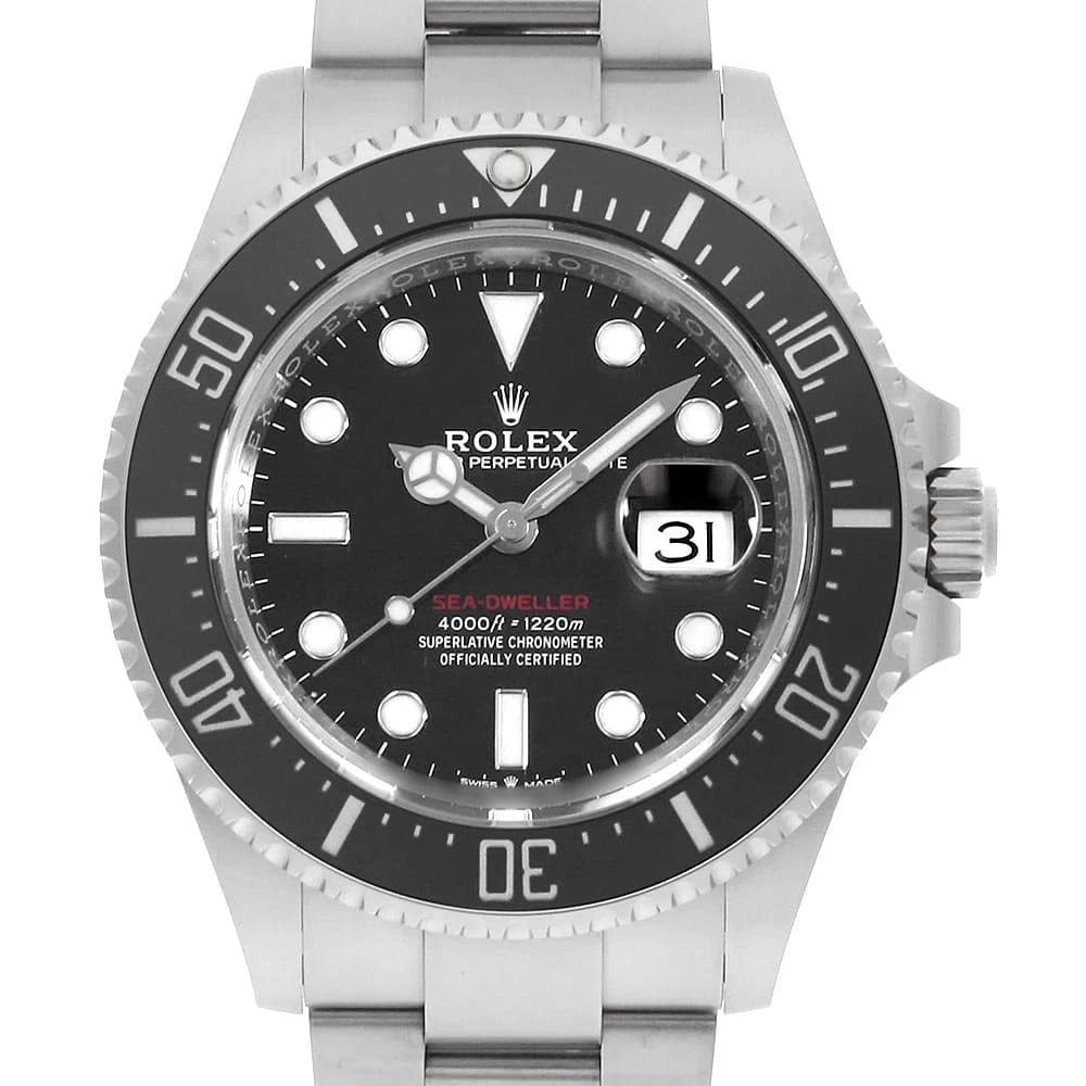 ROLEX SEA-DWELLER BLACK WATCH: ROLEx SEA-DWELLER black Watch Brand: ROLEx Type/Style: Wrist watch Material: Band Material Stainless Steel, Case Material Stainless Steel Color: Dial Color Black Size: Case:W43mm Circumference of