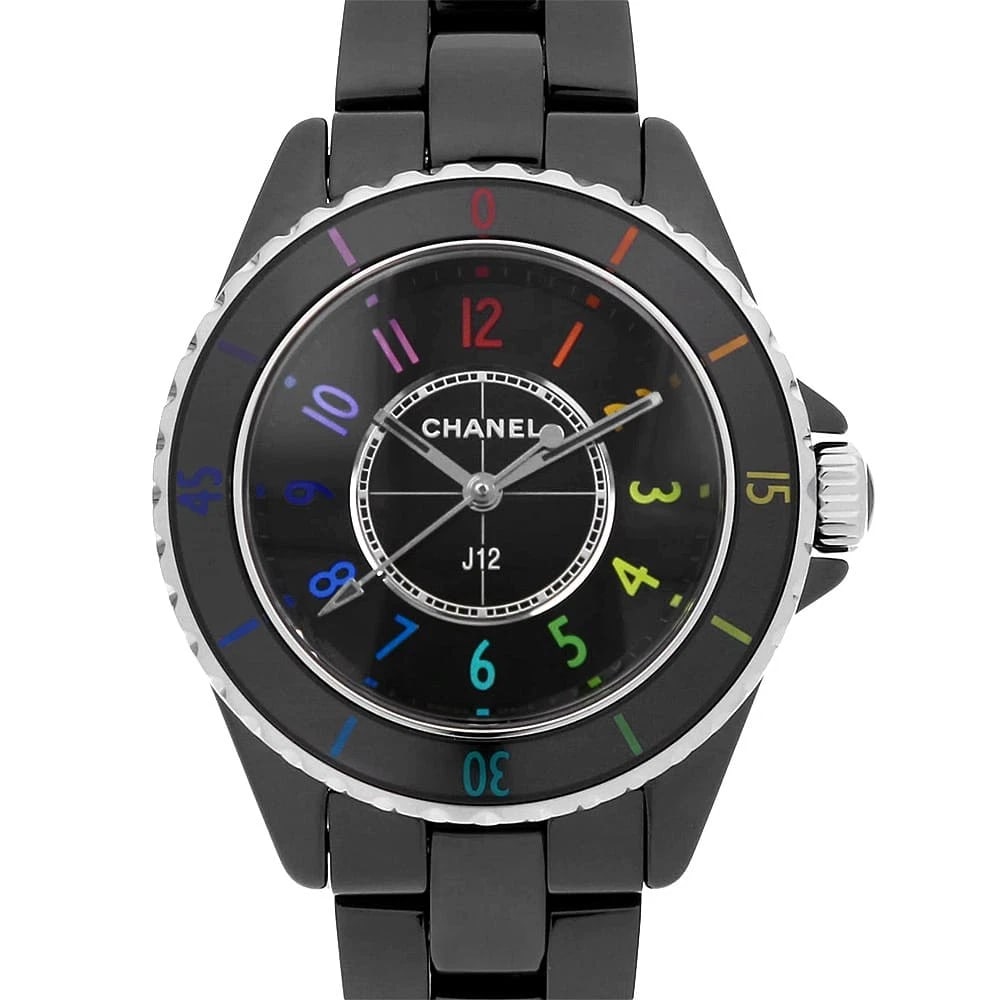 CHANEL J12 CERAMIC WATCH: CHANEL J12 Ceramic Watch Brand: CHANEL Type/Style: Wrist watch Material: Band Material Ceramic, Case Material Ceramic Color: Dial Color Black Size: Case:W33mm Circumference of Wrist:16cm Accessories: