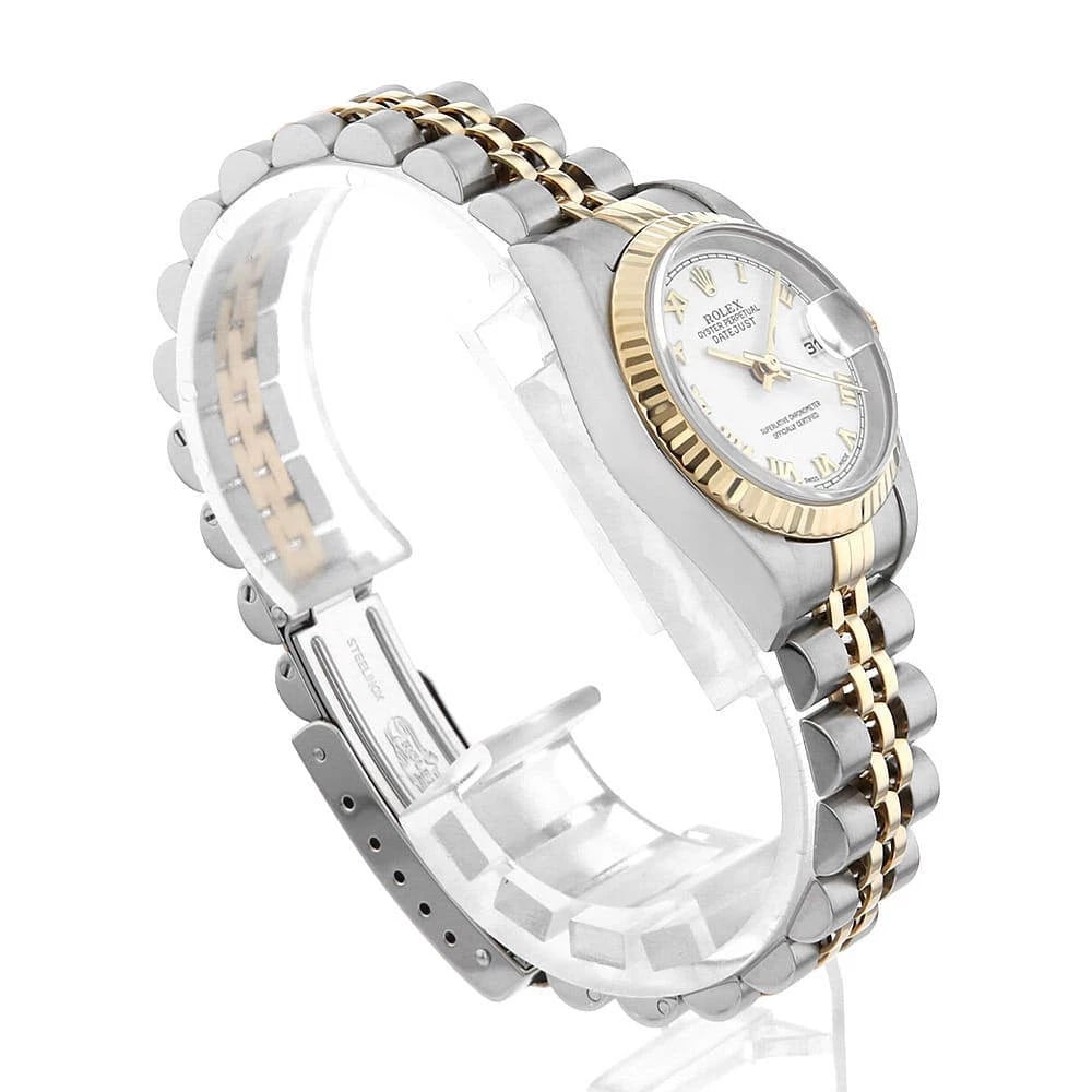 ROLEX DATEJUST WHITE WATCH - 3