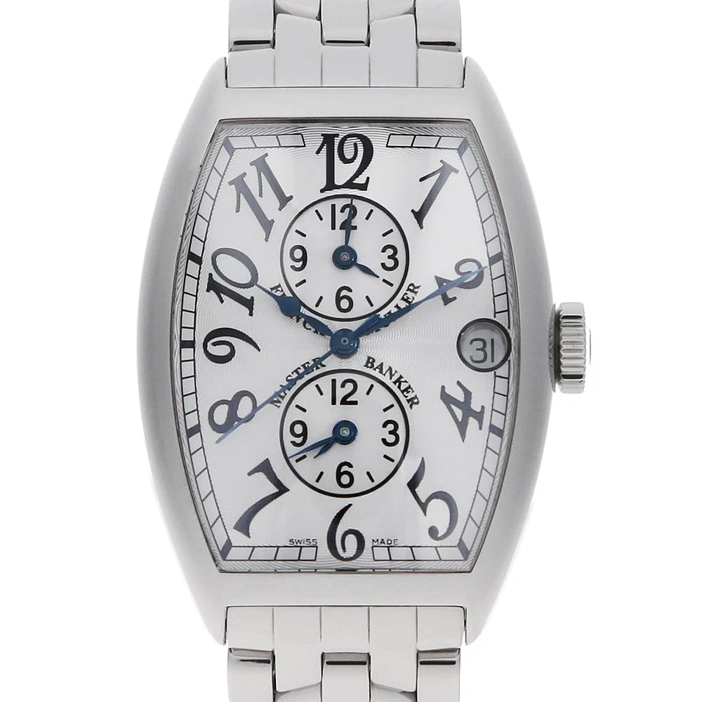 FRANCK MULLER MASTER STAINLESS STEEL WATCH: FRANCK MULLER Master Stainless Steel Watch Brand: FRANCK MULLER Type/Style: Wrist watch Material: Band Material Stainless Steel, Case Material Stainless Steel Color: Dial Color Silver Size: Case:W45mm