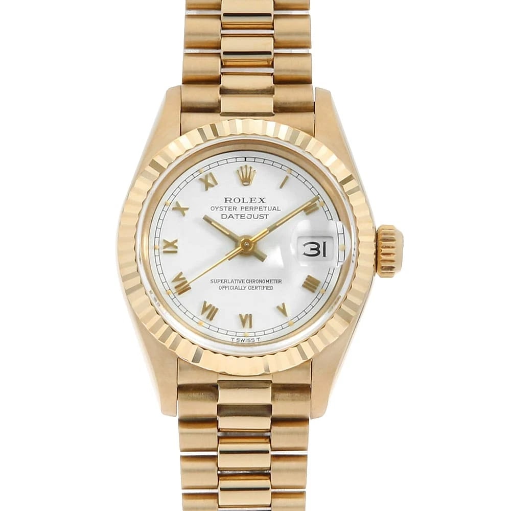 ROLEX DATEJUST WHITE WATCH (1 of 3)