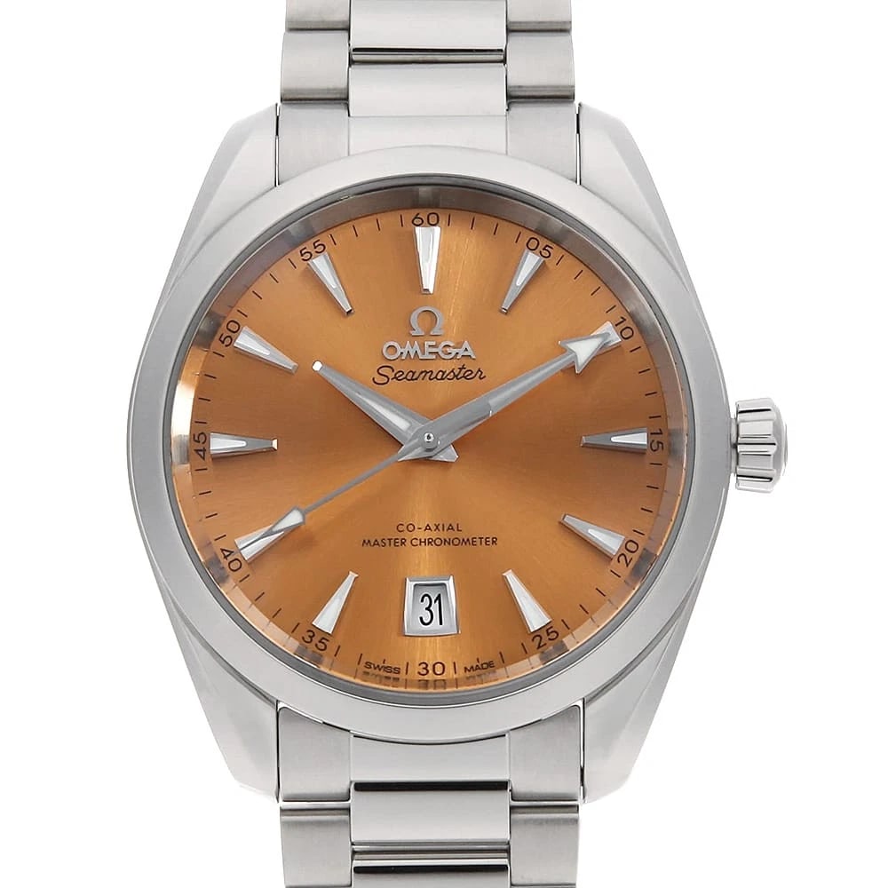 OMEGA SEAMASTER AQUA TERRA SHADE CO-AXIAL CHRONOMETER WATCH: OMEGA Seamaster Aqua Terra Shade Co-Axial Chronometer Watch Brand: OMEGA Type/Style: Wrist watch Material: Band Material Stainless Steel, Case Material Stainless Steel Color: Dial Color Saffron Size: