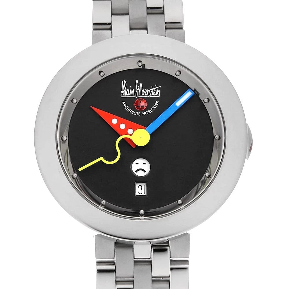 ALAIN SILBERSTEIN RONDO STAINLESS STEEL WATCH (1 of 3)