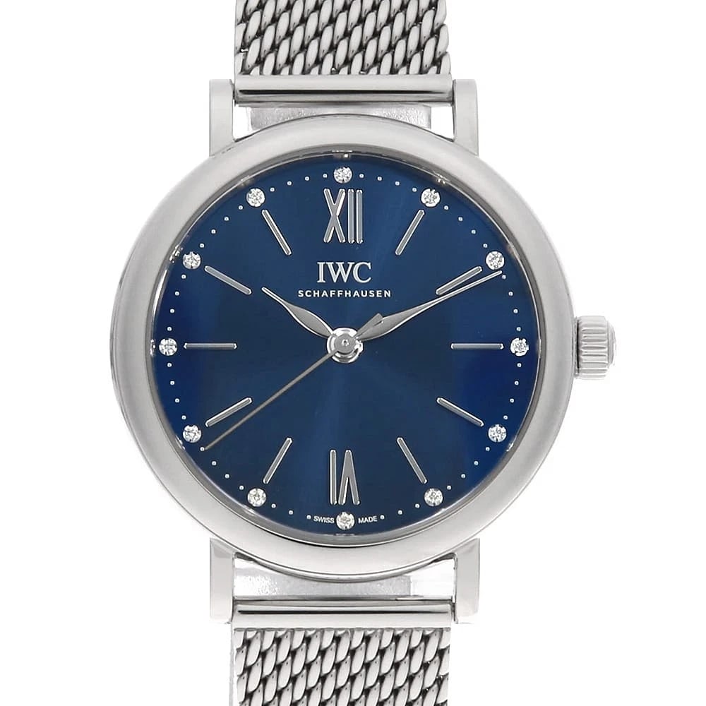IWC PORTOFINO AUTOMATIC WATCH: IWC Portofino Automatic Watch Brand: IWC Type/Style: Wrist watch Material: Band Material Stainless Steel, Case Material Stainless Steel Color: Dial Color Blue Size: Case:W34mm Circumference of Wrist:1