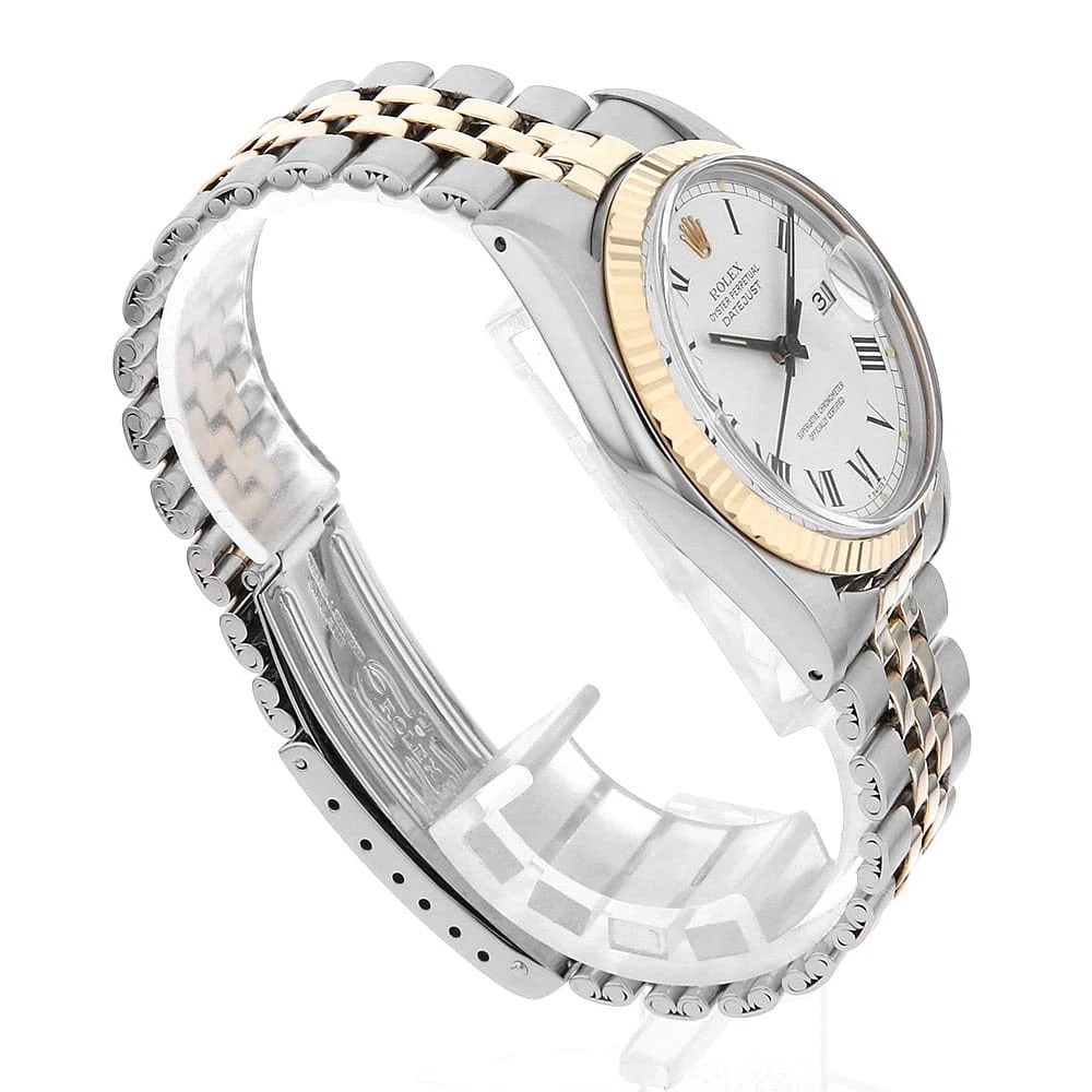 ROLEX DATEJUST WHITE WATCH - 3