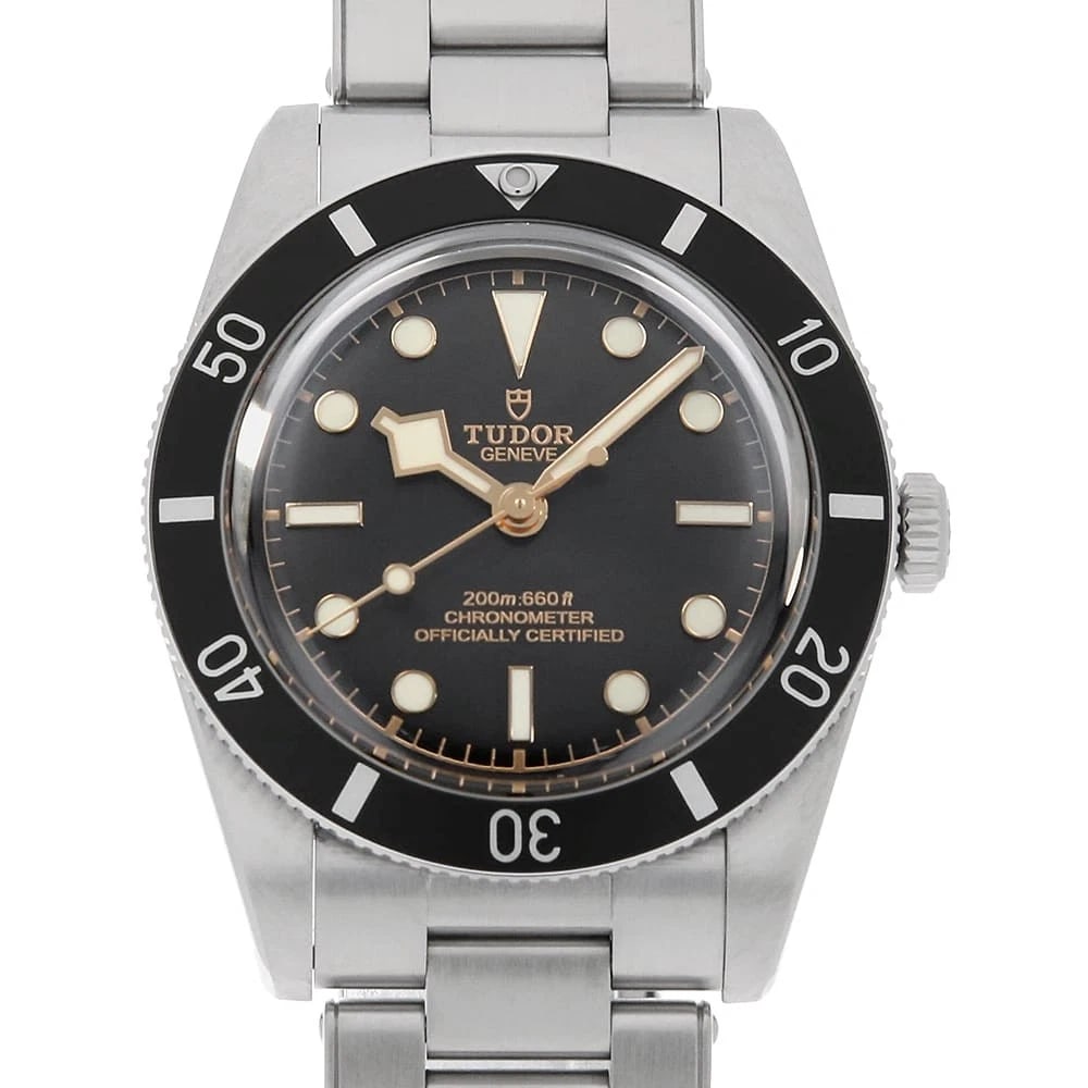 TUDOR BLACK STAINLESS STEEL WATCH: TUDOR Black Stainless Steel Watch Brand: TUDOR Type/Style: Wrist watch Material: Band Material Stainless Steel, Case Material Stainless Steel Color: Dial Color Black Size: Case:W37mm Circumference of 