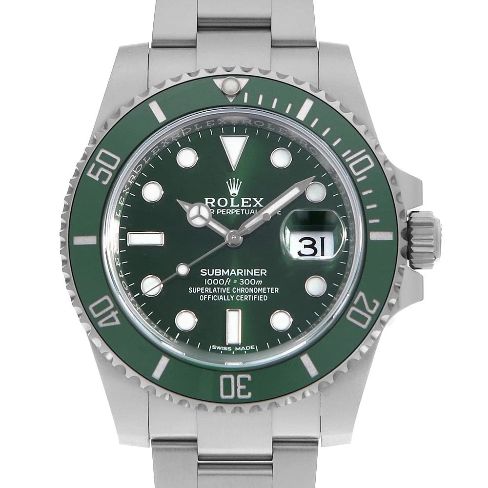 ROLEX SUBMARINER DATE GREEN WATCH: ROLEx SUBMARINER Date green Watch Brand: ROLEx Type/Style: Wrist watch Material: Band Material Stainless Steel, Case Material Stainless Steel Color: Dial Color Green Size: Case:WCircumference of Wrist
