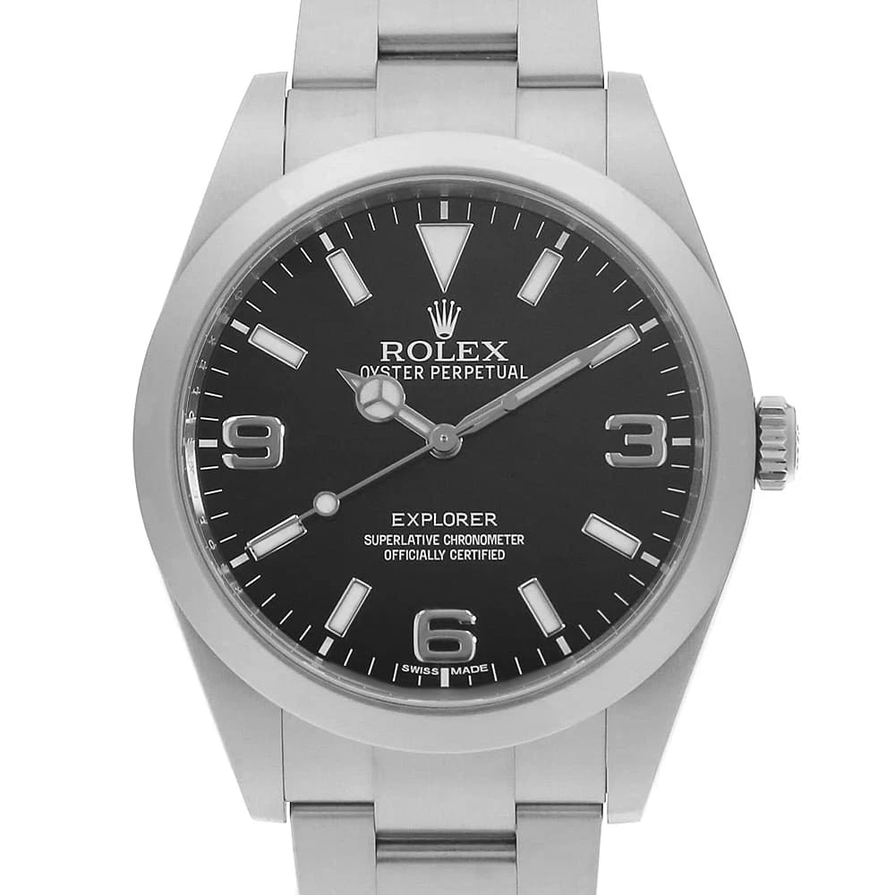 ROLEX EXPLORER BLACK STAINLESS STEEL WATCH: ROLEx Explorer black Stainless Steel Watch Brand: ROLEx Type/Style: Wrist watch Material: Band Material Stainless Steel, Case Material Stainless Steel Color: Dial Color Black Size: Case:WCircumference