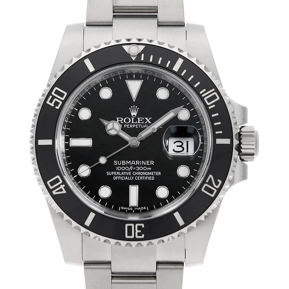 ROLEX SUBMARINER DATE BLACK STAINLESS STEEL WATCH: ROLEx SUBMARINER Date black Stainless Steel Watch Brand: ROLEx Type/Style: Wrist watch Material: Band Material Stainless Steel, Case Material Stainless Steel Color: Dial Color Black Size: Case:WCircum