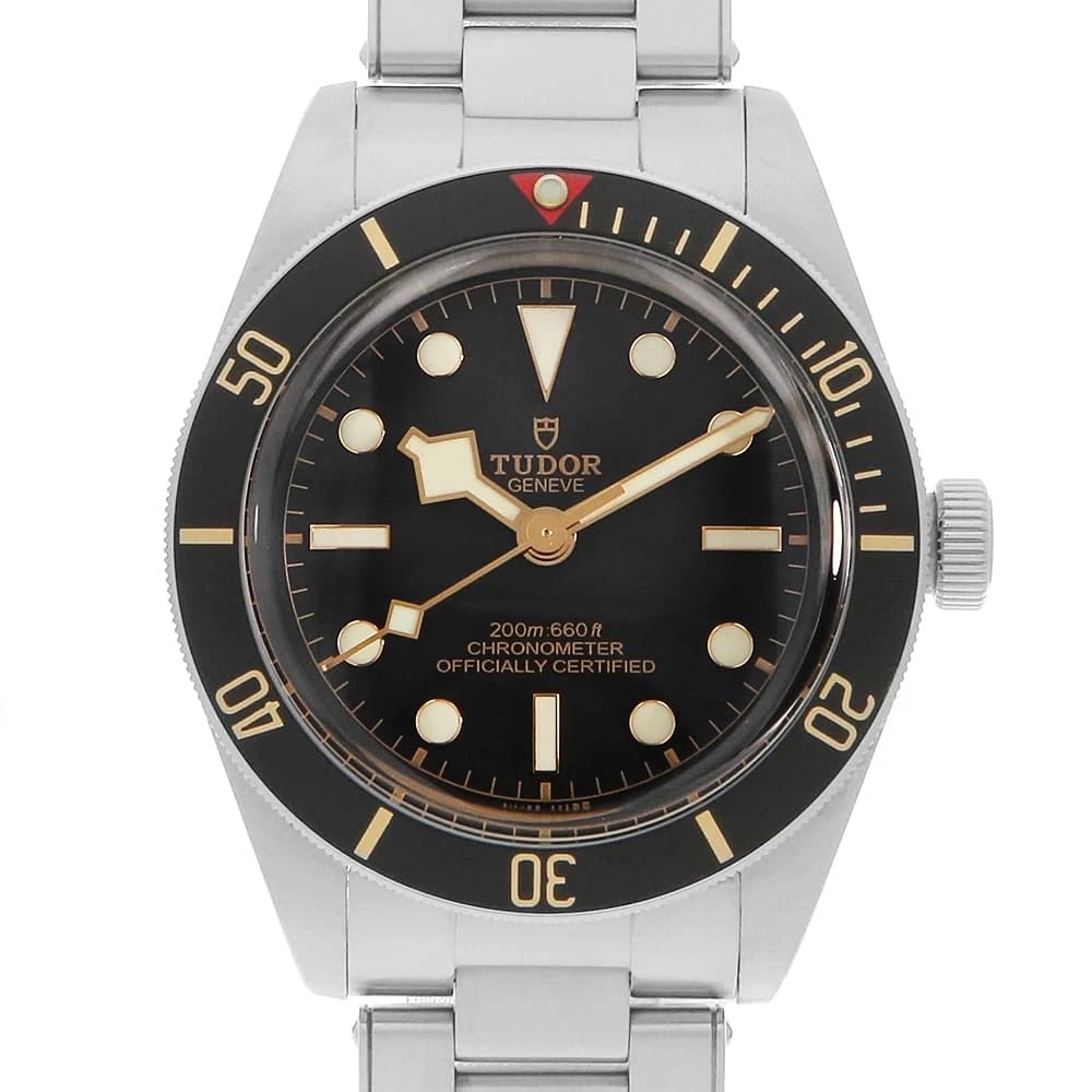TUDOR BLACK STAINLESS STEEL WATCH: TUDOR Black Stainless Steel Watch Brand: TUDOR Type/Style: Wrist watch Material: Band Material Stainless Steel, Case Material Stainless Steel Color: Dial Color Black Size: Case:WCircumference of