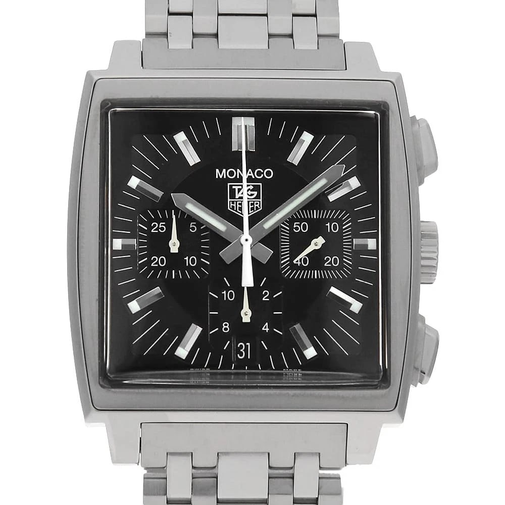 TAG HEUER STAINLESS STEEL WATCH: TAG Heuer Stainless Steel Watch Brand: TAG Heuer Type/Style: Wrist watch Material: Band Material Stainless Steel, Case Material Stainless Steel Color: Dial Color Black Size: Case:W38mm Circumference o