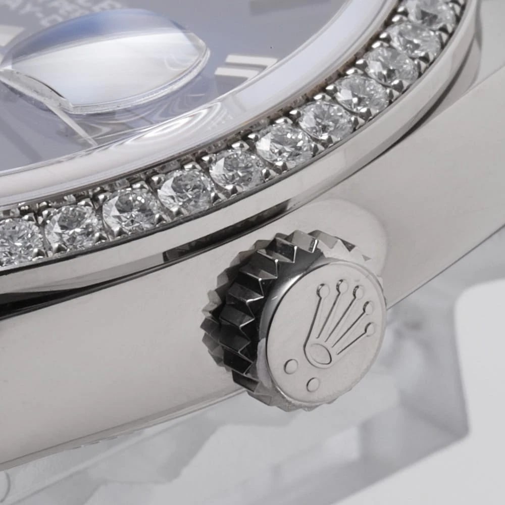 ROLEX DATE DIAMOND BEZEL WATCH - 5