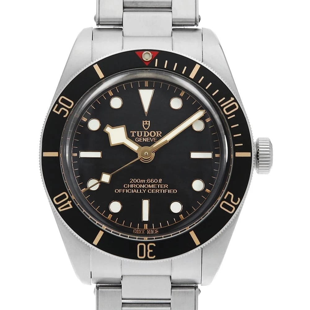 TUDOR BLACK STAINLESS STEEL WATCH: TUDOR Black Stainless Steel Watch Brand: TUDOR Type/Style: Wrist watch Material: Band Material Stainless Steel, Case Material Stainless Steel Color: Dial Color Black Size: Case:WCircumference of