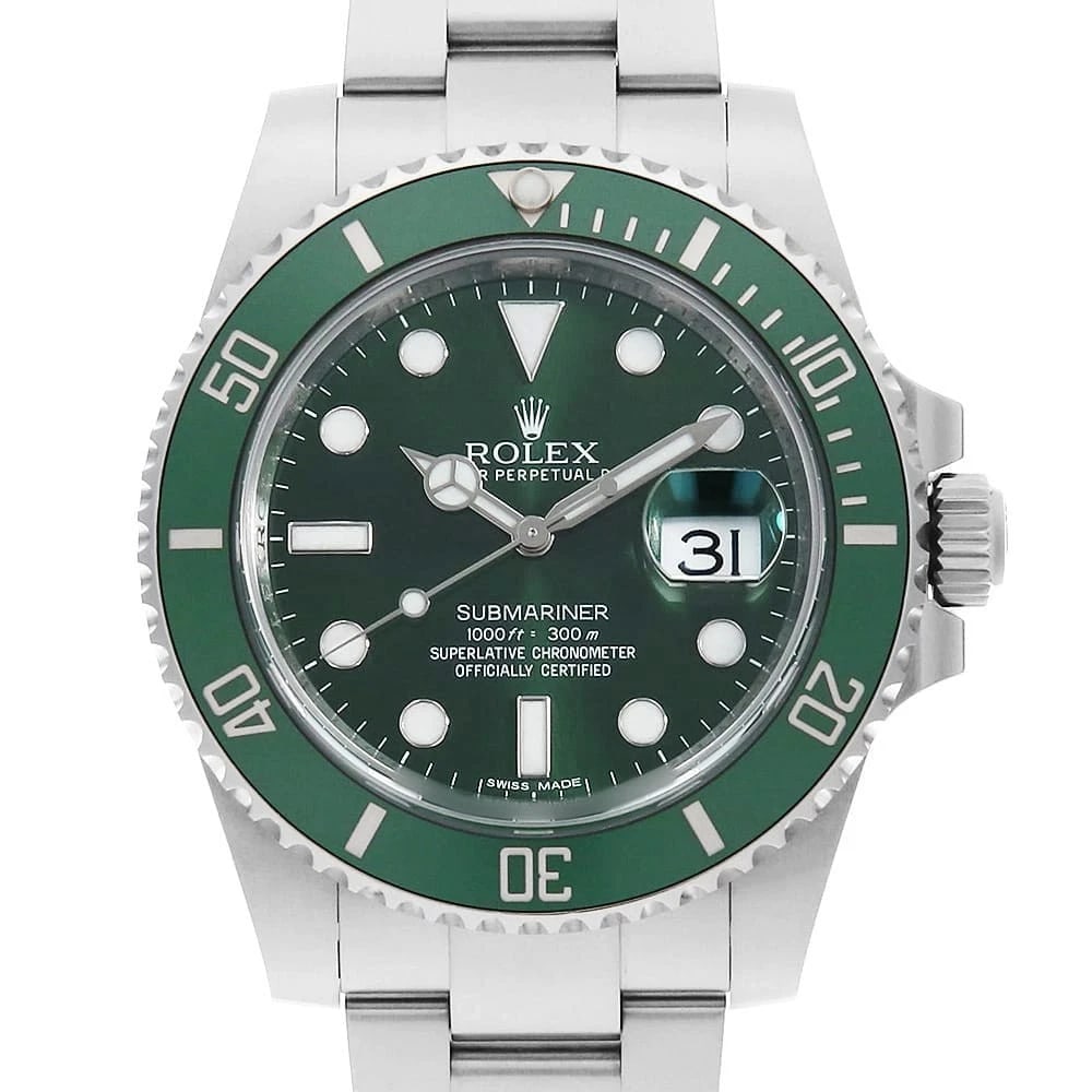 ROLEX SUBMARINER DATE GREEN WATCH: ROLEx SUBMARINER Date green Watch Brand: ROLEx Type/Style: Wrist watch Material: Band Material Stainless Steel, Case Material Stainless Steel Color: Dial Color Green Size: Case:WCircumference of Wrist