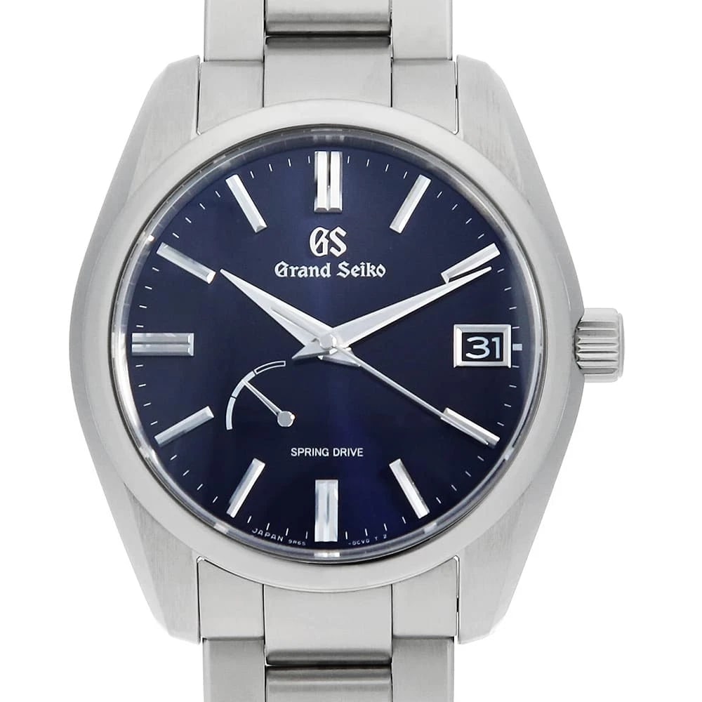 GRAND SEIKO HERITAGE COLLECTION SPRING DRIVE WATCH: Grand Seiko Heritage Collection Spring Drive Watch Brand: Grand Seiko Type/Style: Wrist watch Material: Band Material Stainless Steel, Case Material Stainless Steel Color: Dial Color Blue Size: Case:W