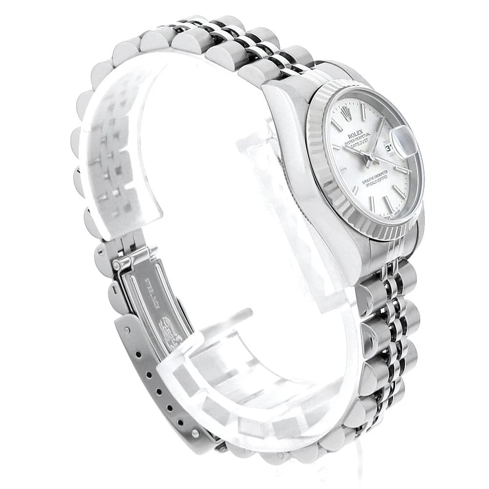 ROLEX DATEJUST SILVER WATCH - 3