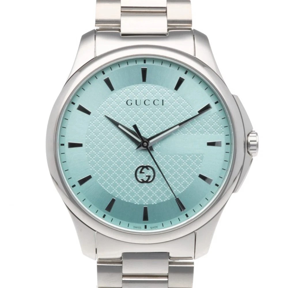 GUCCI G TIMELESS WATCHES STAINLESS STEEL WATCH: GUCCI G timeless Watches Stainless Steel Watch Brand: GUCCI Type/Style: Wristwatch Material: Stainless Steel Color: Silver / blue Size: Case Diameter:39.0mm Band Length:7.7inch / 19.5cm Accessorie